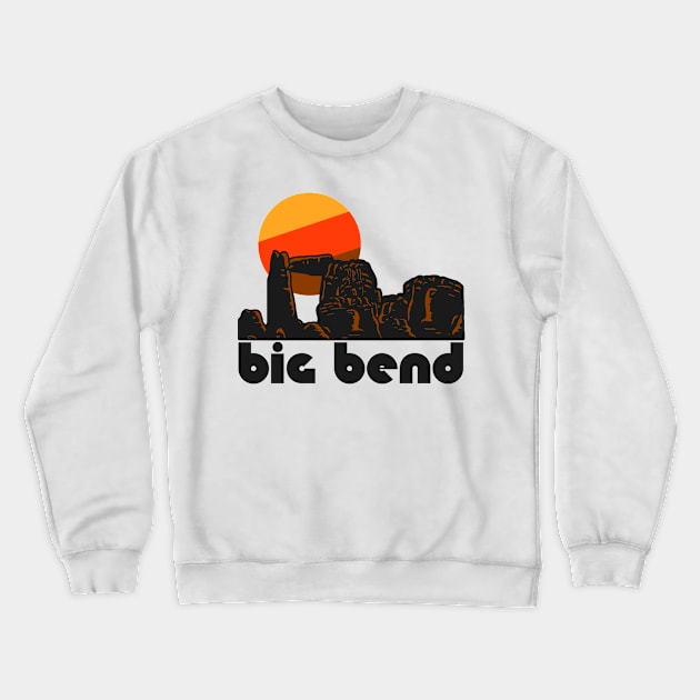 Retro Big Bend ))(( Tourist Souvenir National Park Design Crewneck Sweatshirt by darklordpug